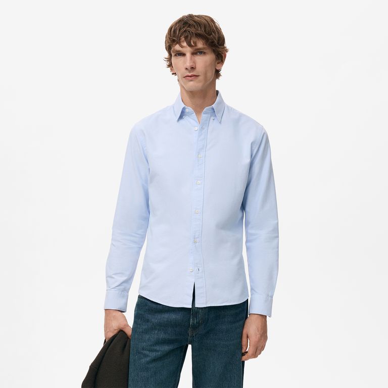 Camisa 100% Algodón Regular fit Manga Larga Hombre