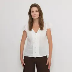 APOLOGY - Blusa Manga Corta en V Mujer