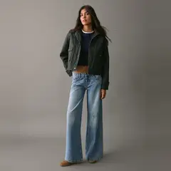 MANGO TEEN - Jean Wide Leg Tiro Bajo Mujer