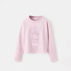 MANGO KIDS - Polo Niña Manga Larga Algodón Hello Kitty