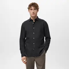 MANGO - Camisa 100% Algodón Regular fit Manga Larga Hombre
