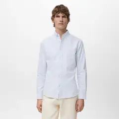 MANGO - Camisa 100% Algodón Regular fit Manga Larga Hombre