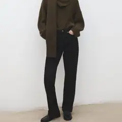 MANGO - Jean Straight Tiro Alto Mujer