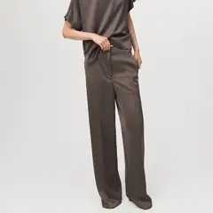 MANGO - Pantalón Straight Tiro Medio Mujer