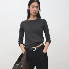 MANGO - Polo Manga Larga Mujer