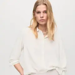 MANGO - Blusa Manga Larga Mujer