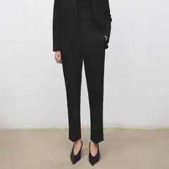 MANGO - Pantalón Straight Tiro Medio Mujer