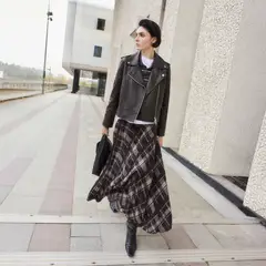 MANGO - Casaca de Cuero Mujer