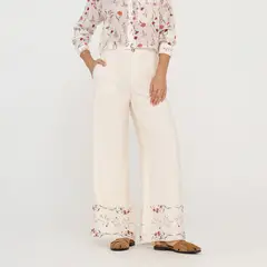 NAF NAF - Pantalón Wide Leg Tiro Alto Mujer