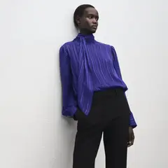 MANGO - Blusa Manga Larga Mujer