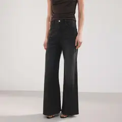 MANGO - Jean Wide Leg Tiro Alto Mujer