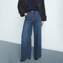 MANGO - Jean Wide Leg Tiro Alto Mujer