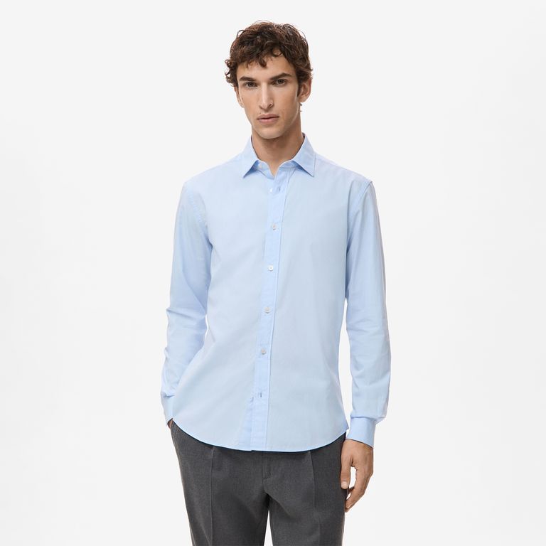 Camisa 100% Algodón Regular fit Manga Larga Hombre