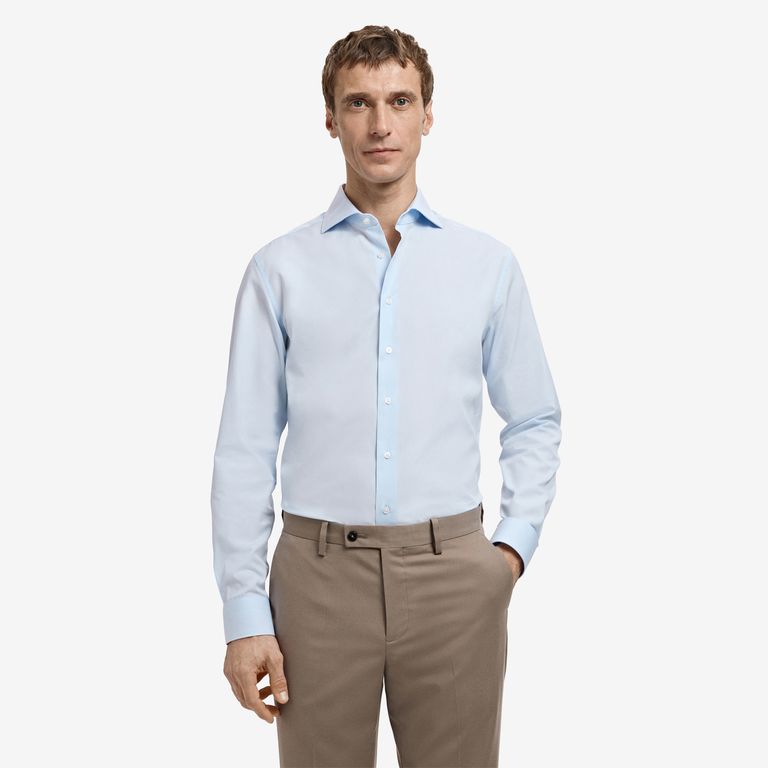Camisa 100% Algodón Slim fit Manga Larga Hombre