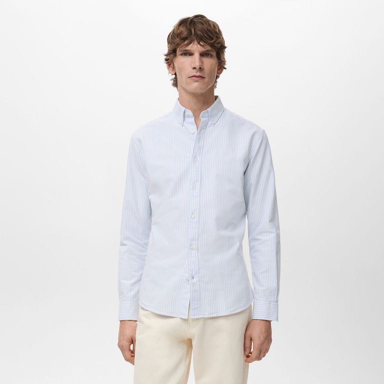 Camisa 100% Algodón Regular fit Manga Larga Hombre