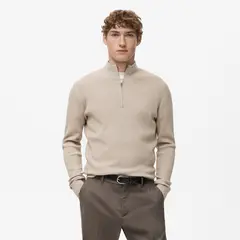 MANGO - Chompa Half Zipper Hombre