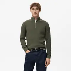 MANGO - Chompa Half Zipper Hombre