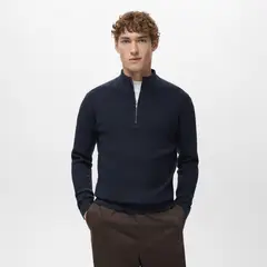 MANGO - Chompa Half Zipper Hombre
