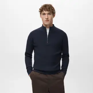 MANGO - Chompa Half Zipper Hombre