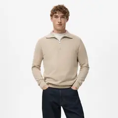 MANGO - Chompa Half Zipper Hombre