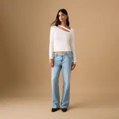 MANGO TEEN - Jean Straight Tiro Bajo Mujer
