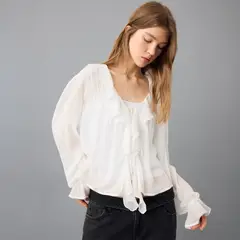 MANGO TEEN - Blusa Manga Larga Mujer