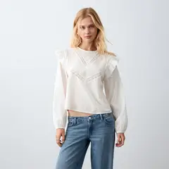 MANGO TEEN - Blusa Manga Larga Mujer