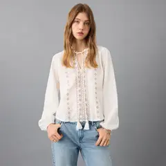 MANGO TEEN - Blusa Manga Larga Mujer