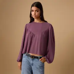 MANGO TEEN - Blusa Manga Larga Mujer