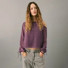 MANGO TEEN - Blusa Manga Larga Mujer