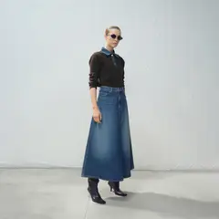 MANGO - Falda Larga Mujer