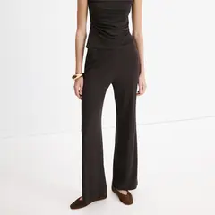 MANGO - Pantalón Flare Tiro Alto Mujer