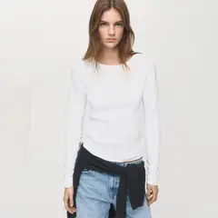 MANGO - Polo Manga Larga Mujer