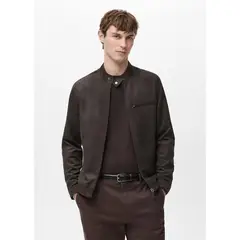 MANGO - Casaca Biker Regular fit Hombre