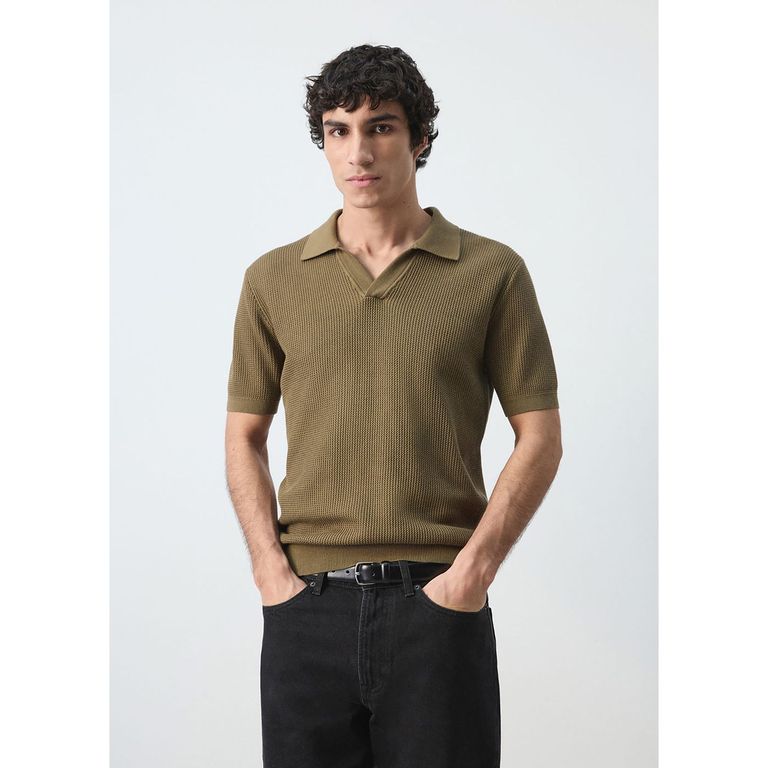 Polo 100% Algodón Cuello Camisero Hombre