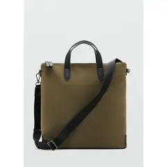 MANGO - Bolso Tote 100% Algodón Hombre