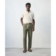 MANGO - Pantalón Algodón Slim fit Cropped Hombre