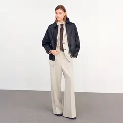 MANGO - Pantalón Straight Tiro Medio Mujer