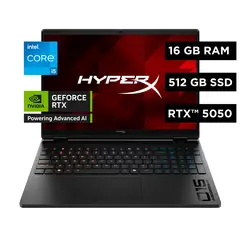 HP - Laptop Gaming OMEN HyperX Intel Core i5 16 GB RAM RTX 5050 512 GB SSD 15.3"
