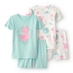CARTERS - Pijama 4 Piezas Bebé Niña Algodón