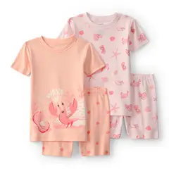 CARTERS - Pijama 4 Piezas Bebé Niña Algodón