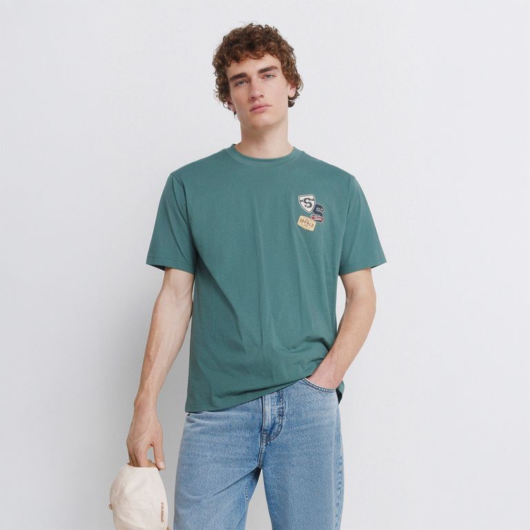 Polo 100% Algodón Loose Fit Manga Corta Hombre