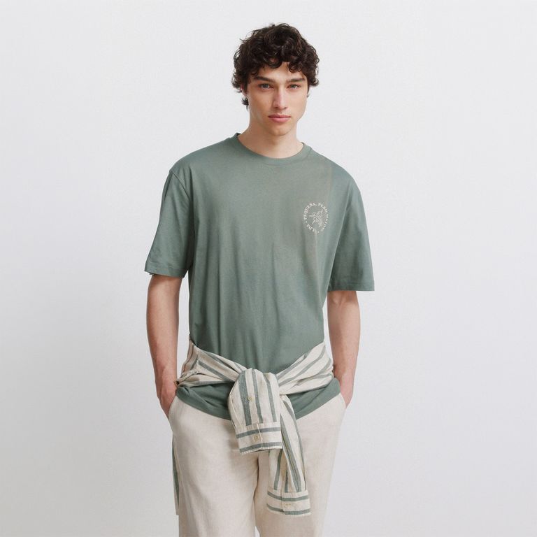 Polo 100% Algodón Boxy Fit Manga Corta Hombre