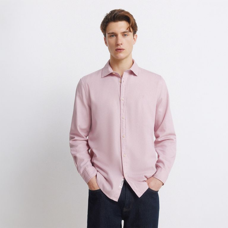 Camisa 100% Algodón Regular Fit Manga Larga Hombre
