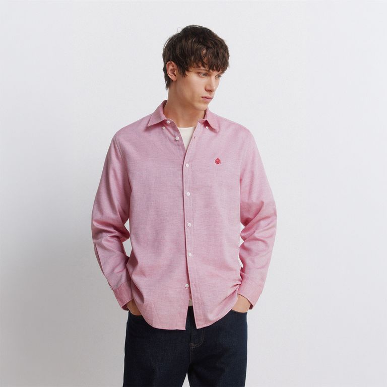 Camisa 100% Algodón Regular Fit Manga Larga Hombre