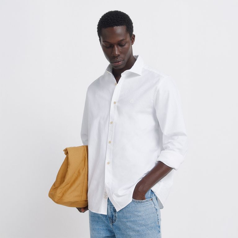 Camisa 100% Algodón Regular Fit Manga Larga Hombre