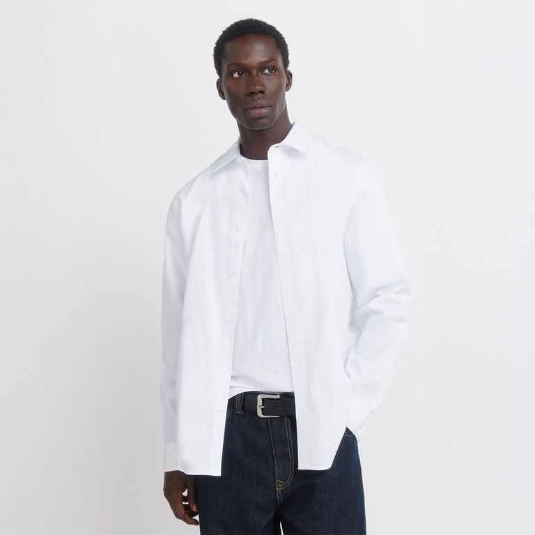 Camisa 100% Algodón Regular Fit Manga Larga Hombre