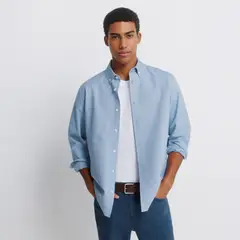 SPRINGFIELD - Camisa Algodón Regular Fit Manga Larga Hombre