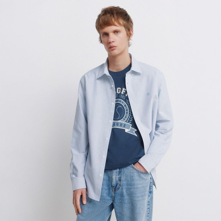 Camisa Algodón Regular Fit Manga Larga Hombre