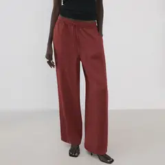 MANGO - Pantalón Straight Tiro Alto Mujer